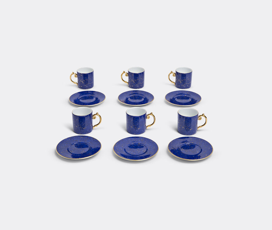 L'Objet 'Lapis' espresso cup and saucer, set of six  LOBJ15LAP859BLU