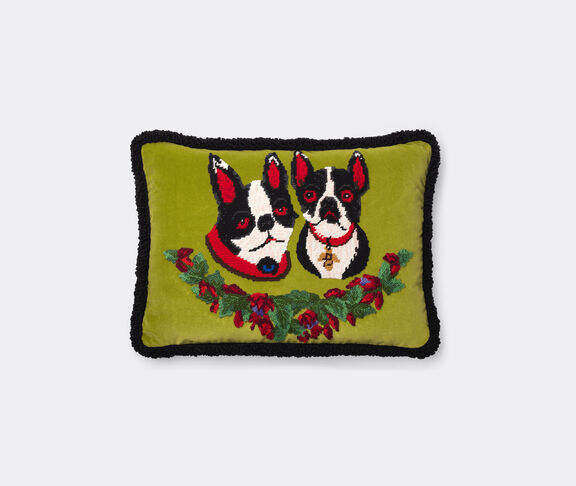 Gucci 'Bosco and Orso' needlepoint cushion MULTICOLOUR GUCC18CUS926RED