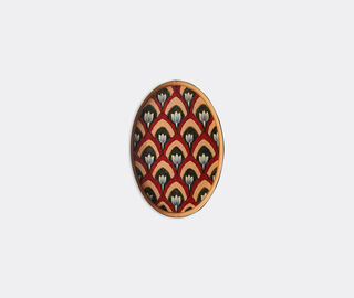 Les-Ottomans Hand painted iron tray, yellow and red MULTICOLOUR OTTO22HAN073MUL