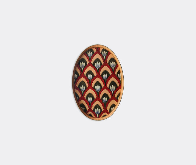 Les-Ottomans Hand painted iron tray, yellow and red MULTICOLOUR OTTO22HAN073MUL