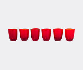 NasonMoretti 'Idra' water glass, set of six, red RED NAMO19WAT475RED