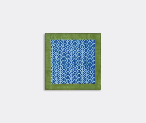 Lisa Corti 'Vienna' napkin, set of four, cream and blue undefined ${masterID}