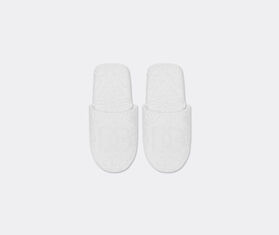 Dolce&amp;Gabbana Casa Jacquard slippers with D&amp;G logo, white WHITE DGCA25WHI031WHI