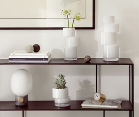 LSA International 'Tier' vase, large, chalk white WHITE LSAI25TIE857WHI