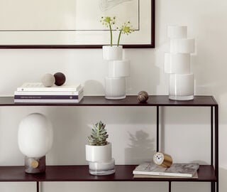 LSA International 'Tier' vase, large, chalk white WHITE LSAI25TIE857WHI