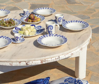 THEMIS Z 'Athenee Peacock' tea cup and saucer, blue BLUE THEM24ATH259BLU