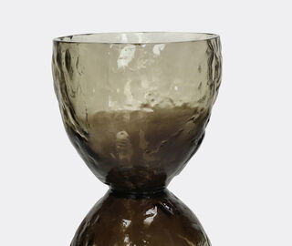 Pomax 'Diabolo' hurricane vase, medium, smoke GREY POMA26DIA792GRY