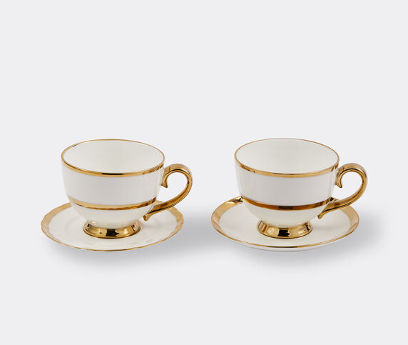 POLSPOTTEN 'Golden Finds' teacup, set of two, white WHITE POLS25TEA341WHI