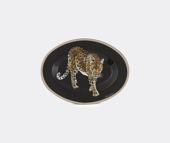 Dolce&Gabbana Casa 'Leopardo' round wooden tray MULTICOLOUR DGCA22WOO940MUL