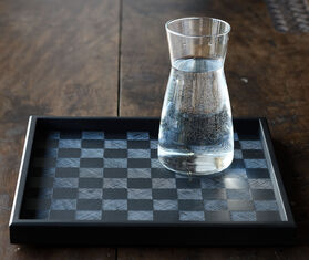 Zanat &#39;Kioko&#39; serving tray and chess board BLACK ZANA20KIO995BLK