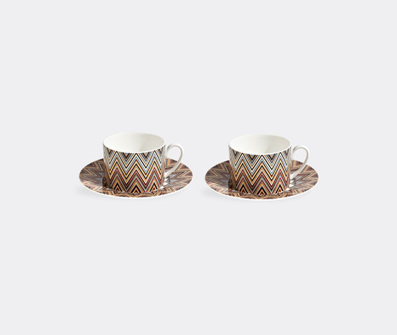 Missoni 'Zig Zag Jarris' teacup and saucer, set of two, beige undefined ${masterID}