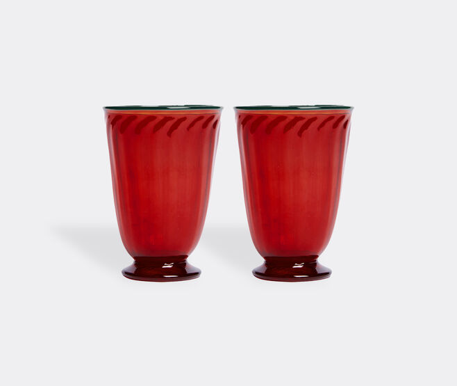 La DoubleJ 'Rainbow' glasses, set of two, red RED LADJ23RAI700RED
