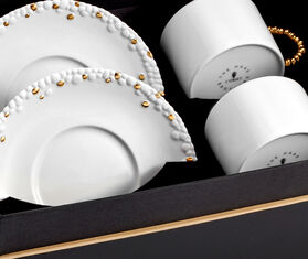 L&#39;Objet &#39;Mojave&#39; tea cup &amp; saucer, set of two MULTICOLOUR LOBJ21TEA288WHI