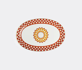 La DoubleJ 'Apollo' oval platter, multicolor MULTICOLOUR LADJ24APO359MUL