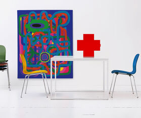 Cappellini 'Cross' cabinet, red RED CAPP20CRO034RED