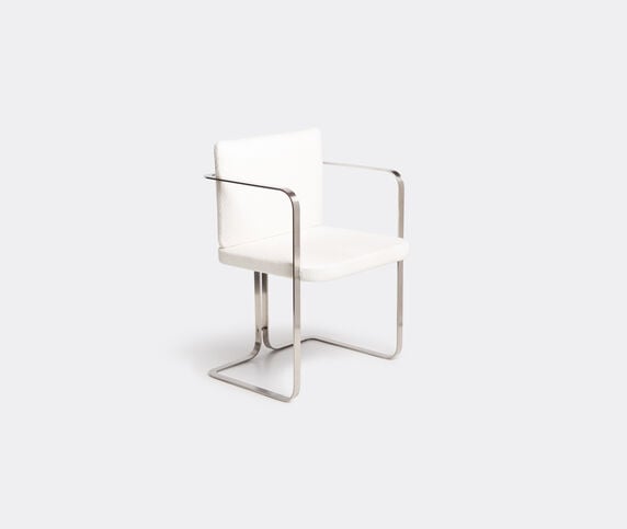 Marta Sala Éditions 'S2 Murena' chair, stainless steel Stainless steel, white MSED18MUR852WHI