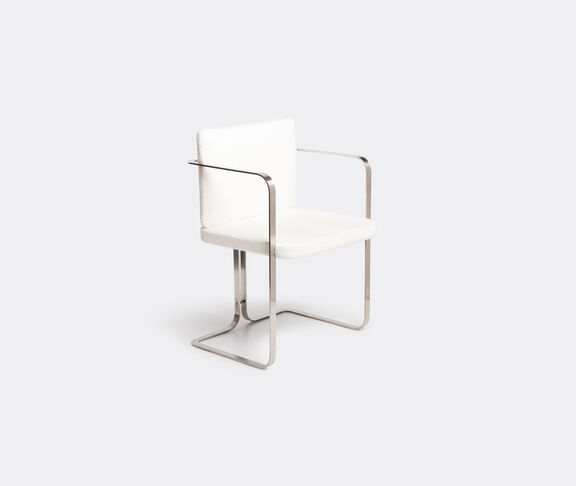 Marta Sala Éditions 'S2 Murena' chair, stainless steel Stainless steel, white ${masterID}