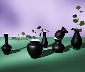 Sch&ouml;nbuch 'Blossom' vase, set of six, black BLACK SCHO22BLO144BLK