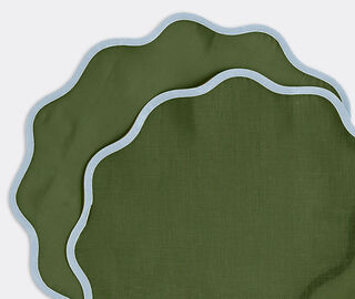 La DoubleJ 'Rainbow Bosco Cloud' tablemat, set of two GREEN LADJ22CLO065GRN