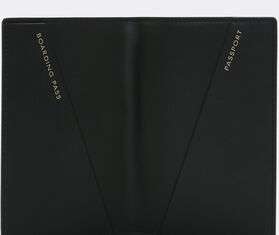 Smythson &#39;Panama&#39; passport cover BLACK SMYT22PAS520BLK