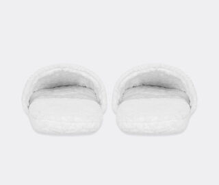 Dolce&amp;Gabbana Casa Jacquard slippers with D&amp;G logo, white WHITE DGCA25WHI031WHI