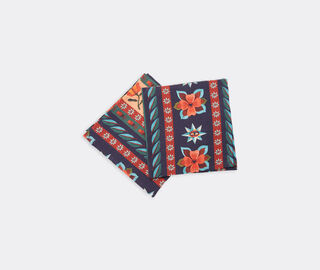 La DoubleJ 'Strisce' large napkins, set of two MULTICOLOUR LADJ22LAR509MUL