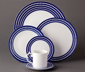 L'Objet 'Perlee' espresso cup and saucer, blue BLUE LOBJ23PER643BLU