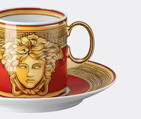 Rosenthal 'Medusa Amplified' espresso cup and saucer, golden coin MULTICOLOUR ROSE22MED178GOL