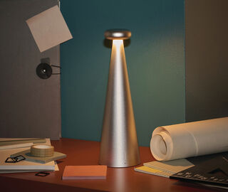 Alessi 'Bedin' table lamp, gray GREY ALES25BED873GRY