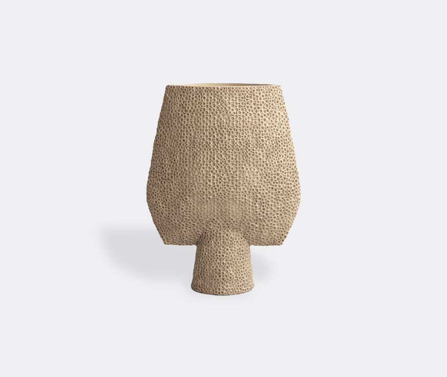 101 Copenhagen 'Sphere Shisen' square vase, large, sand Sand COPH23SPH291GRY