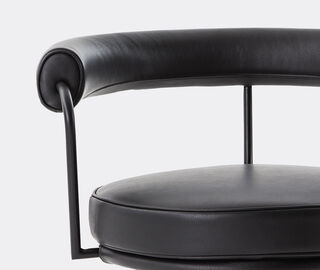 Cassina 'LC7' swivel chair, black structure BLACK CASS21SWI883BLK