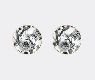 Simone Guidarelli Home 'Secret Garden' bread plate, set of two, black and white MULTICOLOUR SIMO26SOU778MUL