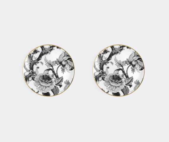 Simone Guidarelli Home 'Secret Garden' bread plate, set of two, black and white MULTICOLOUR SIMO26SOU778MUL