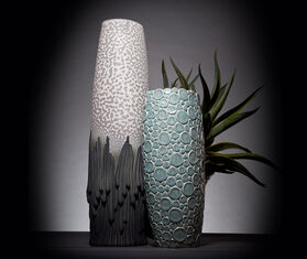 L&#39;Objet &#39;Gila Monster&#39; vase, blue BLUE LOBJ19GIL578BLU