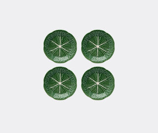 Bordallo Pinheiro 'Couve' dessert plate, set of four GREEN BOPI23COU574GRN