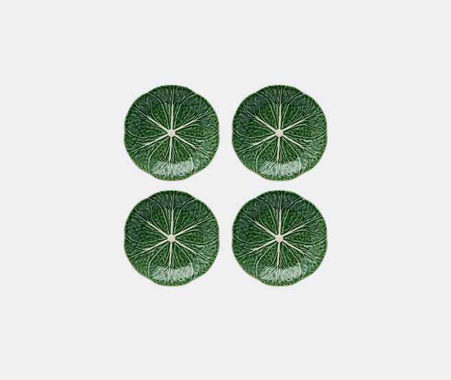 Bordallo Pinheiro 'Couve' dessert plate, set of four GREEN BOPI23COU574GRN