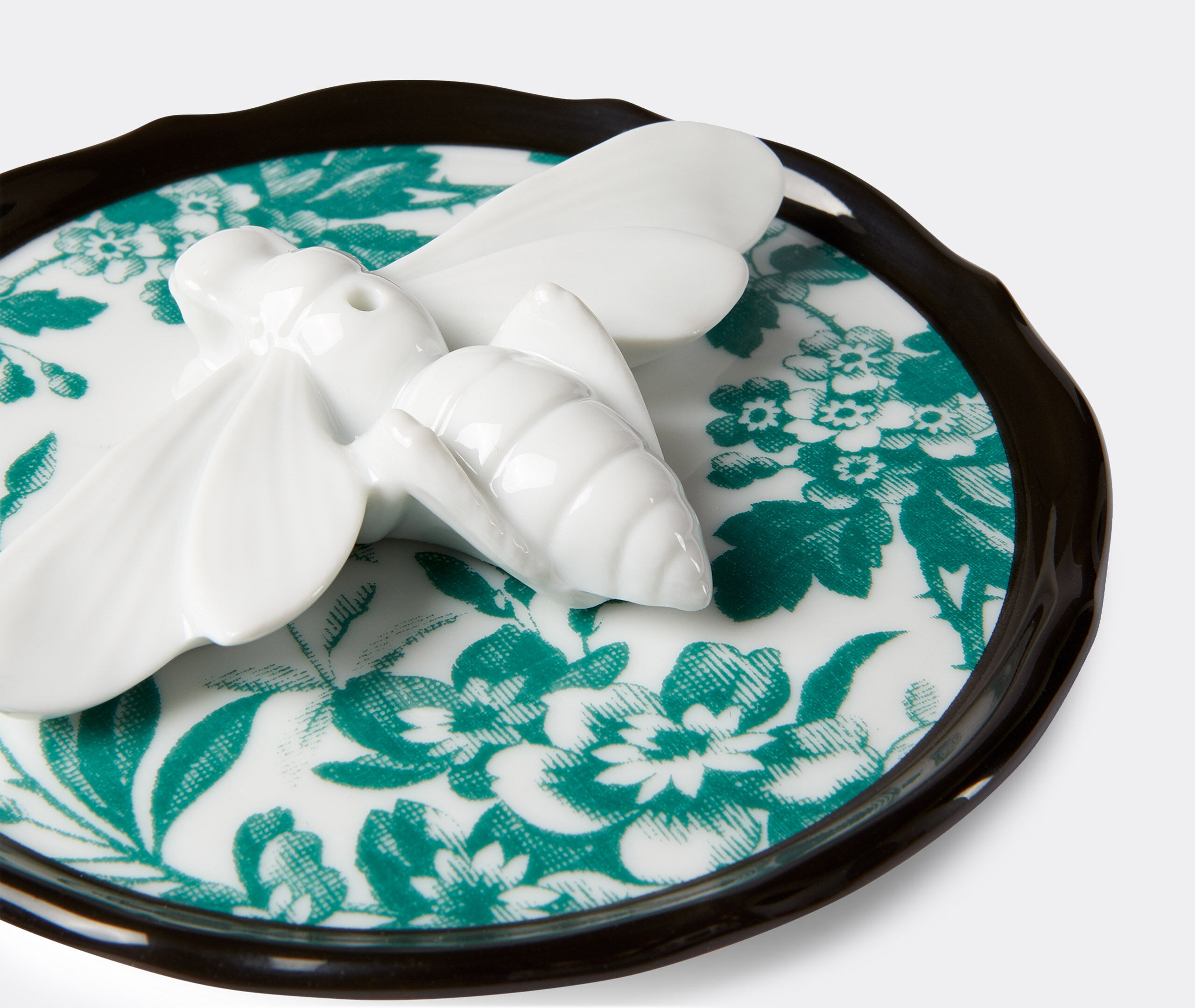 Herbarium' bee incense burner, small, green by Gucci | Candlelight