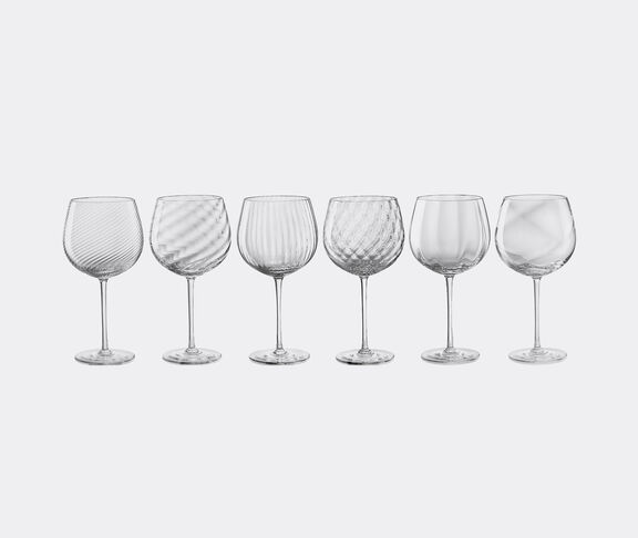 NasonMoretti Tolomeo Set Of 6 Red Wine Glasses - Clear undefined ${masterID} 2