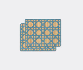 HestiaLiving 'Epoch' rectangular tablemat, set of two, ocean blue BLUE HELI25EPO634BLU