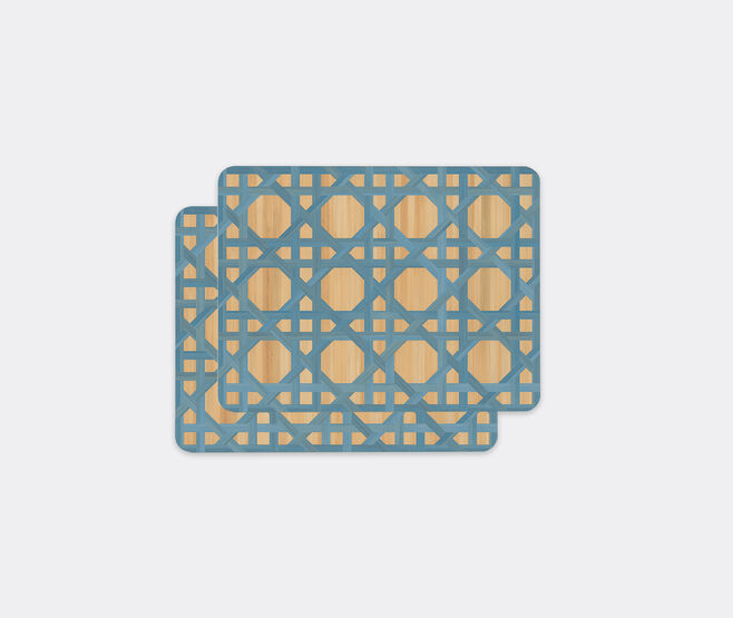 HestiaLiving 'Epoch' rectangular tablemat, set of two, ocean blue BLUE HELI25EPO634BLU