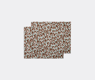 La DoubleJ 'Lady Leopard Acqua' tablemat, set of two MULTICOLOUR LADJ22TAB597MUL