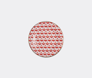 La DoubleJ 'Cubi Rosso' dessert plate, set of two MULTICOLOUR LADJ22DES273MUL