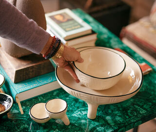 Pomax 'Meet the Kutis' serving bowl, set of two, ivory IVORY POMA26MEE209IVO