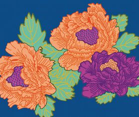 Lisa Corti 'Masonite' round placemat, set of two, kauai blue BLUE LICO23MAS516MUL