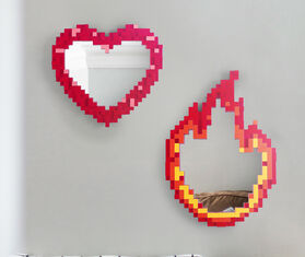 Seletti &#39;Heart&#39; mirror, clear TRANSPARENT SELE25PIX893TRA