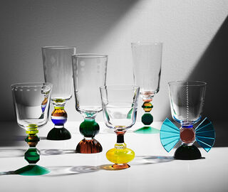 Reflections Copenhagen 'Mayfair' tall crystal glass, set of two MULTICOLOUR REFL21MAY080MUL