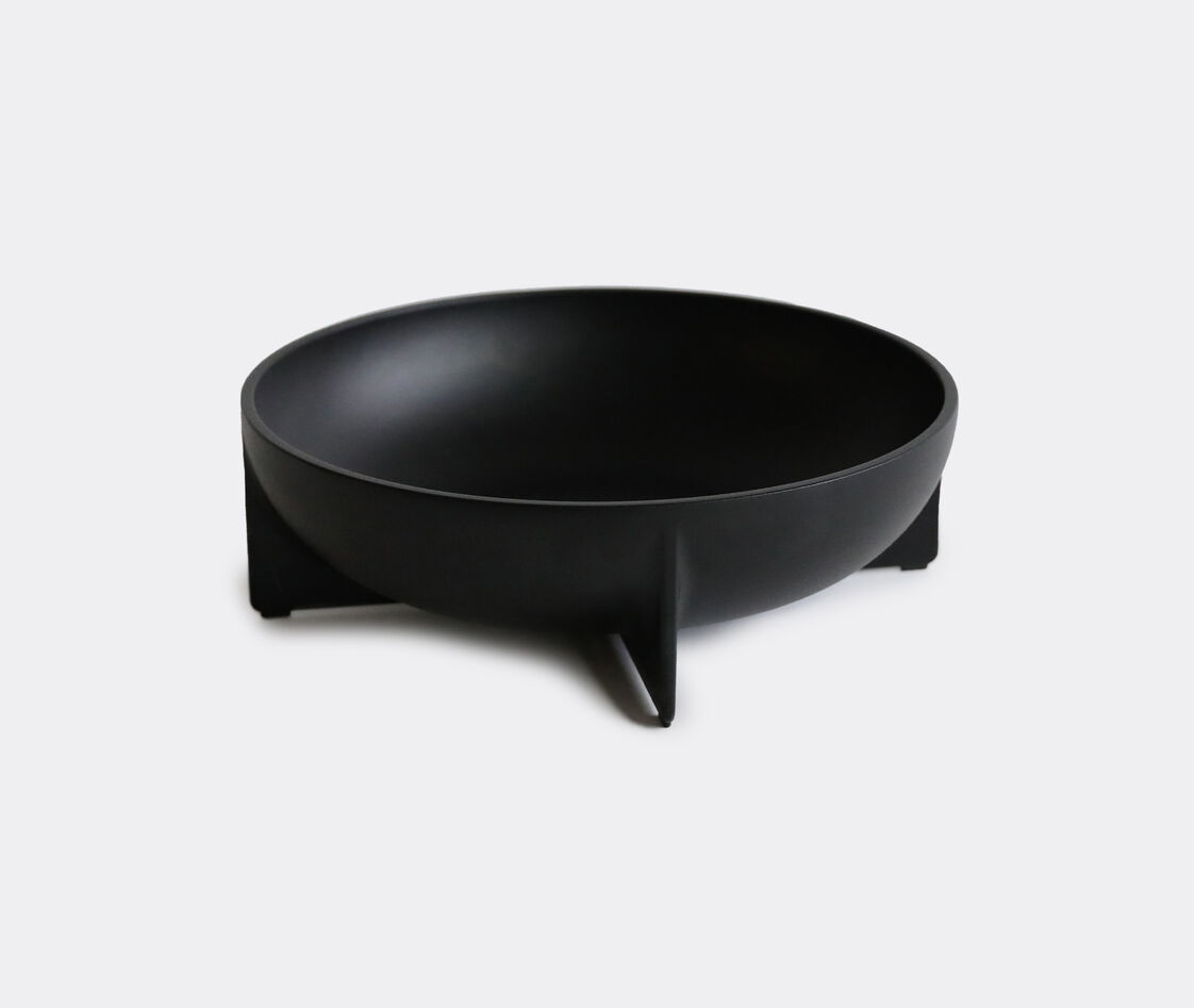 Fort Standard Round Standing Bowl In Black