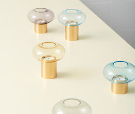 Applicata 'Mush' candleholder, blue BLUE APPL20MUS469LBL