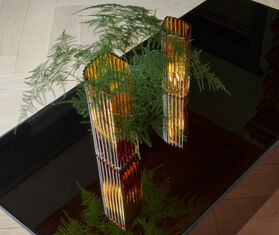 AYTM 'Folium' vase amber, low AMBER AYTM22FOL535AMB