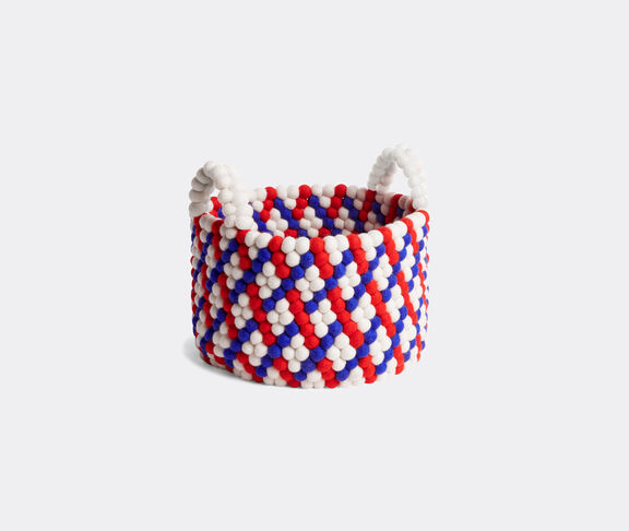 Hay Bead Basket With Handle Red basket weave ${masterID} 2